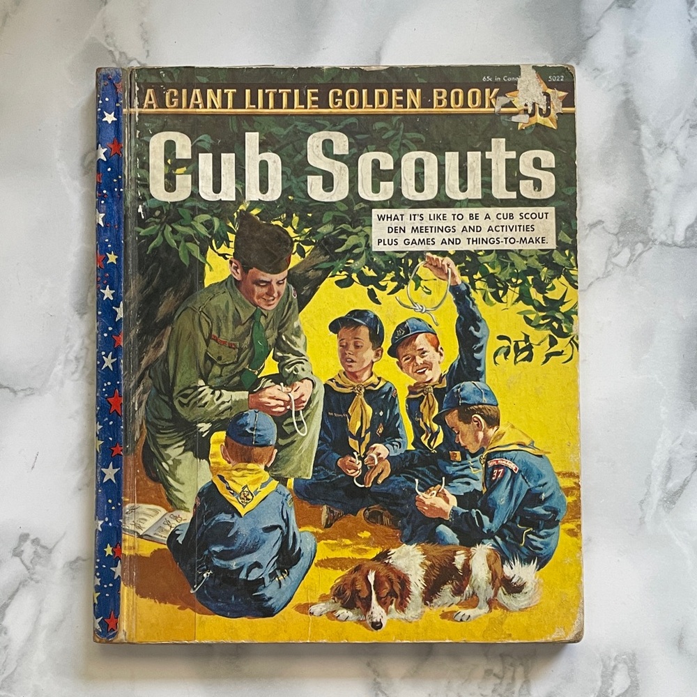 1959 Giant Little Golden Book - Cub Scouts -  POOR CONDITION